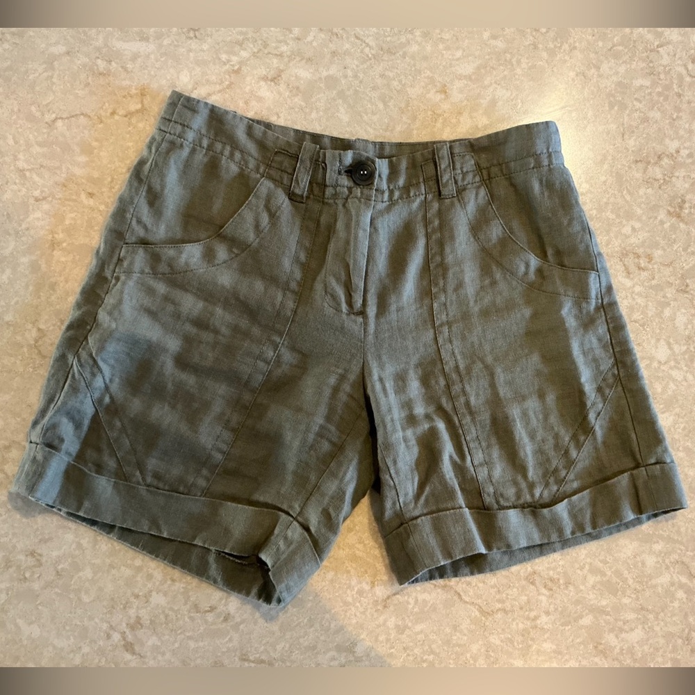 ISDA & Co. Taupe Linen High Quality / Quiet Luxury Shorts EUC Size 4